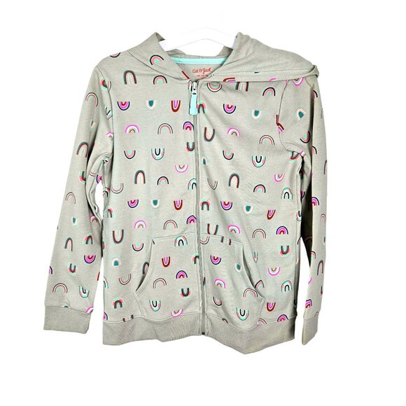 Cat & Jack Girls Printed Zip-Up Fleece Jacket Hoodie Size XXL (16/18) School - Picture 2 of 11